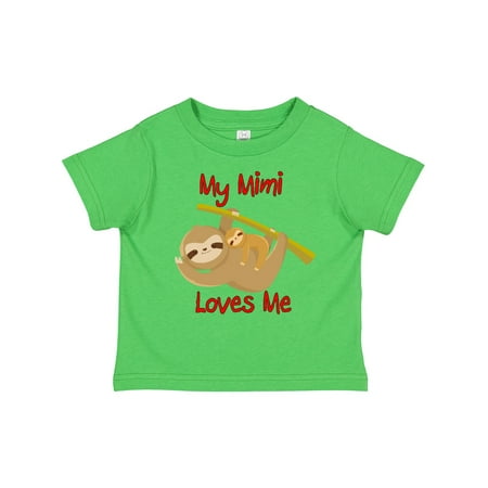 

Inktastic My Mimi Loves Me Sloth Gift Toddler Boy or Toddler Girl T-Shirt