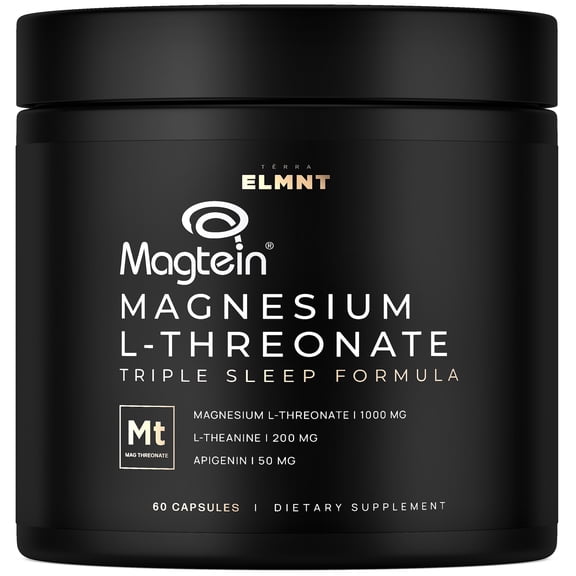 ELMNT Triple Sleep Magnesium L Threonate Supplement w. L-Theanine & Magtein Magnesium Threonate, USA