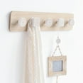 thumbnail image 4 of SPRING PARK 3/4/5 Hooks Wooden Coat Hooks Wall Mounted Wall Hooks Wood Hat Rack Hanger Vintage Organizer Wall Rack, 4 of 7