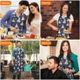thumbnail image 4 of Dark Blue Little Princess Pattern Apron-Garden Aprons for Women with Pockets-Cotton Linen Waterproof Kitchen Cooking Gardening Aprons Adjustable for Kitchen,Cooking,BBQ and Salon 33x27 Inch, 4 of 7