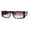 Purple Tortoise Brown, variant on Square Flat Top Narrow Rectangular Plastic 90s Sunglasses Black Tortoise Smoke