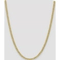 thumbnail image 3 of 10K Yellow Gold 4.3mm Semi-Solid Curb Link Chain (24 X 4.3) Made In Italy 10bc107-24, 3 of 6