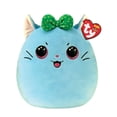 thumbnail image 1 of Ty Squish A Boo Kirra - Blue Cat with Bow - 10", 1 of 1