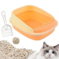 thumbnail image 6 of Bvdfgk Cat Litter Box High Sided with Frame with Rim with Scatter Protect Kitten Litter Orange 40x33x16cm, 6 of 9