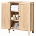 thumbnail image 4 of Ktaxon Bathroom Floor Cabinet Storage with 2 Doors and Adjustable Shelves, Wood Finish, 4 of 15