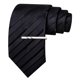 thumbnail image 2 of Corbata Barry.Wang de seda negra a rayas con clip 153x8 cm, 2 of 6