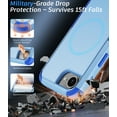 thumbnail image 2 of Diverbox for iPhone 16e Case [Compatible with MagSafe] [Shockproof] [Dropproof] [with Screen Protector ] Heavy Duty Protection Phone Case Cover for Apple iPhone 16e 2025 6.1 inch(Blue), 2 of 7