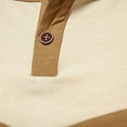 thumbnail image 4 of Blusas y camisas de manga larga y cuello redondo para hombre, estilo casual, con retazos, de manga larga y cuello redondo., 4 of 5