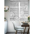 thumbnail image 4 of White Dandelion Sheer Curtains 72 Inch Length 2 Panels Set Window Treatments, Spring Flowers Plants Vintage Gray Wood Rod Pocket Semi Curtains for Living Room/Bedroom/Kitchen Décor, 104"W x 72"L, 4 of 7