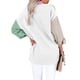 thumbnail image 3 of Sonducket Abrigo de mujer Botón de bloque de color Camisa cálida Otoño Invierno Solapa de pana Prendas para la parte del cuerpo Blanco+Rosa XXL, 3 of 6