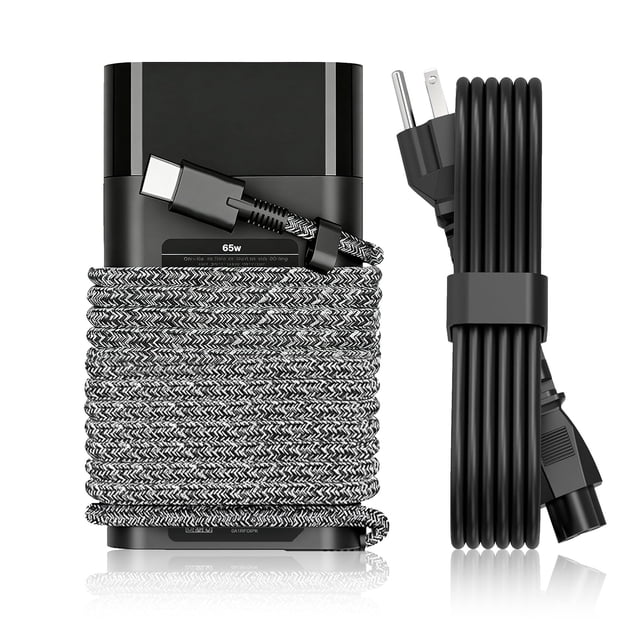 Cargador portátil JIONR 65W USB C de repuesto para portátil HP