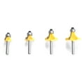 thumbnail image 4 of Amdohai 4Pcs Woodworking Round Over Edging Router Bit Set 8mm 1/2'' and 1/4'' Shank Optional, 4 of 5