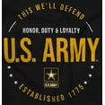 thumbnail image 2 of US Army Honor Duty Loyalty Soldier Long Sleeve TShirt Men Women Brisco Brands 2X, 2 of 5