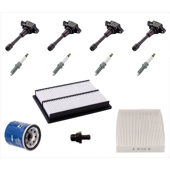 New Ignition Coils Plugs Air Oil Cabin Filters Fits13-17 Nissan Sentra 1.8L