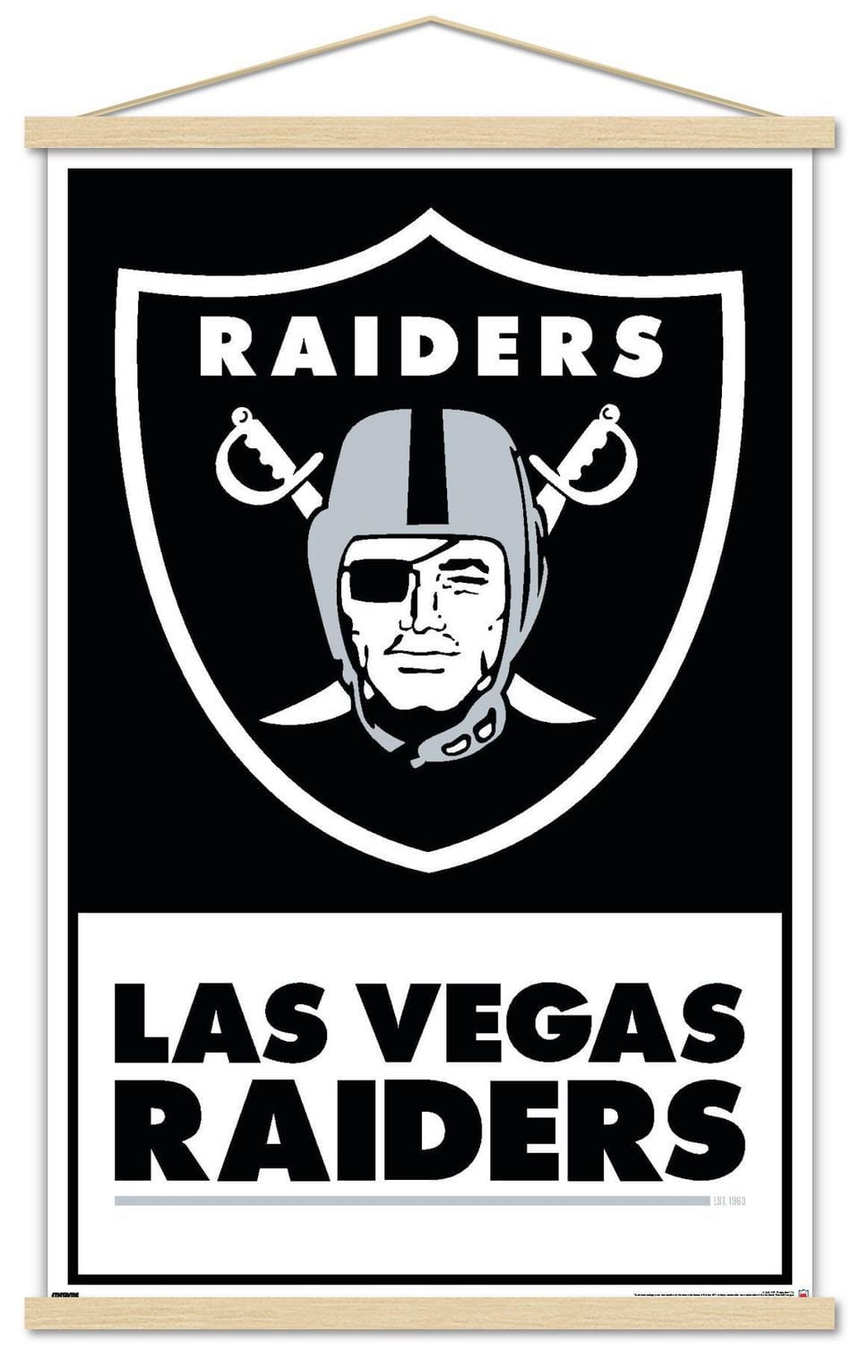 NFL Las Vegas Raiders - Logo 21 Wall Poster, 14.725" x 22.375" Framed