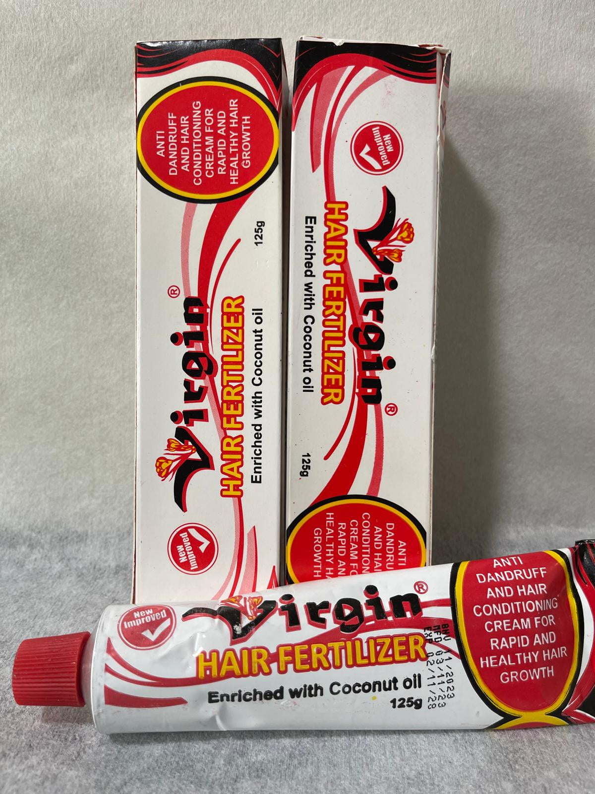 Virgin Hair Fertilizer Now wears a new Name -New and Improved 125g ( 4 pack!!)
