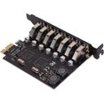 thumbnail image 4 of HUGFEGWE PCIE to USB 3.0 Expansion Card, 5Gbps 4A Power Supply VIA Chip PCB with 7 USB3.0 Ports for Windows, PCI Express Expansion Card USB Card for Desktop PC, Applicable Slot PCI EX1 X4 X8 X16, 4 of 9