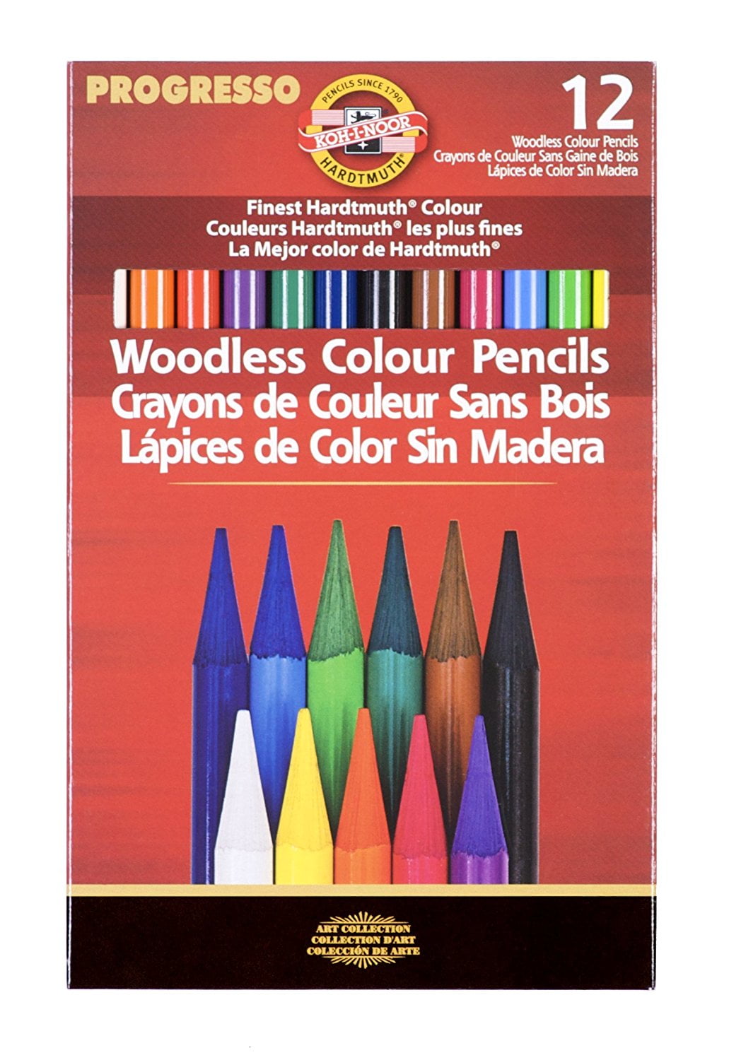 Buy KohINoor Progresso Woodless Colored 12Pencil Set, Assorted Colored Pencils FA8756.12