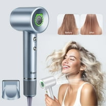 High Speed Hair Dryer - Bopcal 200 Million Negative Ionic Blow Dryer for Hair Care,Low Noise & Lightweight,for Home, Travel and Gift Choice(Silver)