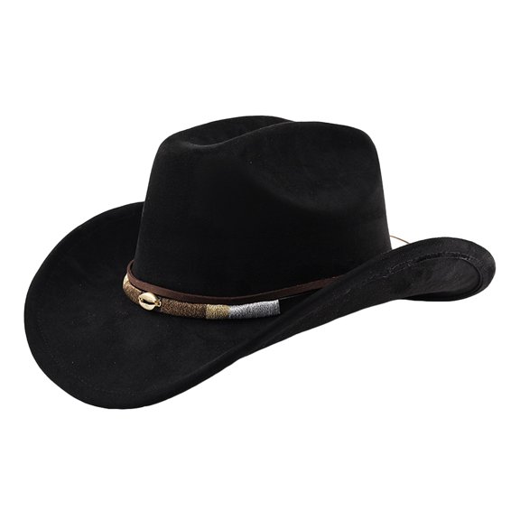 OJSFQUFP Cowboy Hat for Women and Men with Shapeable Wide Brim Cattleman Western Hats for Cowboys
