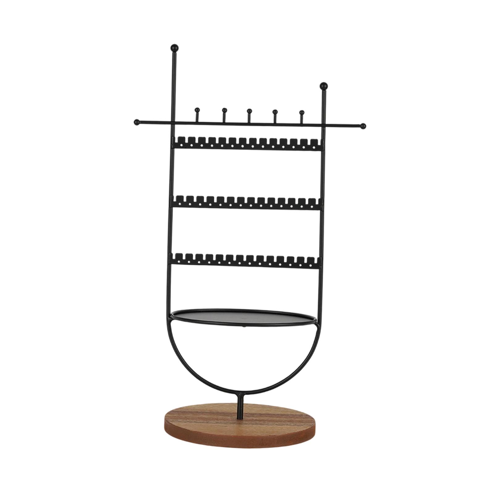 Jewelry Organizer Jewelry Holder Necklace Hanger Wood Metal Material Desktop Storage for Home Retail