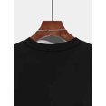 thumbnail image 4 of Camiseta de manga corta con cuello redondo y estampado de letras para hombre, informal, ligera y cómoda, ideal para verano y exteriores. Diseño de impresión aleatoria., 4 of 6