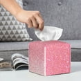 thumbnail image 6 of Rateoe Sparkly Glitter Pattern Tissue Box Cover, Modern Square Decorative Leather Facial Paper Case Organizer Holder Dispenser 5X5X5'', 6 of 8