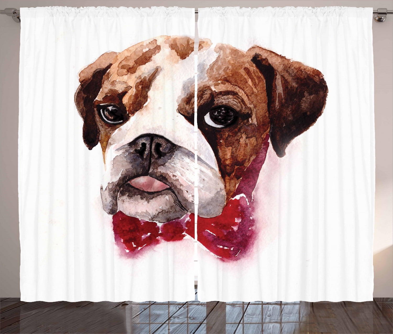 Dog Portrait English Bulldog Shower Curtain 