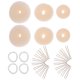 thumbnail image 1 of GOOHOCHY 2 juegos de coleteros elásticos para hacer moños, horquillas en forma de U y herramientas para peinar el cabello., 1 of 7
