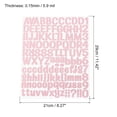 thumbnail image 2 of Uxcell Vinyl Self Adhesive Letter Number Sticker Decal Kit, Pink 126 Piece 4 Sheets, 2 of 5