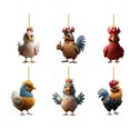 Gardenne Vibrant Christmas Tree Decoration Festive Rooster Hanging