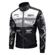 thumbnail image 5 of Chaqueta de cuero estilo Hong Kong para hombre, franjas de diferente Color, diseño de coche de carreras, ropa de motocicleta, nuevo modelo transfronterizo, 5 of 5