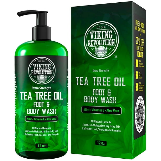 Viking Revolution Antifungal Tea Tree Body Wash Soap for Men Helps