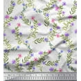 thumbnail image 1 of Soimoi Modal Satin Fabric Dot,Leaves & Floral Print Sewing Fabric Yard 42 Inch Wide, 1 of 3