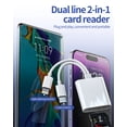 thumbnail image 2 of SD Card Reader to USB C Lightning Adapter (2in2)for iPhone 16 15 14 Pro Max Micro SD Memory Stick Phone Digital Camera for Apple for iPad Android MacBook Compatible for Samsung Type C TF Accessories, 2 of 7