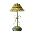 thumbnail image 7 of Vintage Woven Rechargeable Table Lamp Bow Decor Cordless LED Portable Desk Night Light with 3 Color Dimmable for Bedroom Nightstand Christmas Decor, Green, 7 of 7