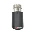 thumbnail image 1 of CW Car Matte Carbon Fiber Muffler Exhaust Tip Pipe Mufflers Nozzle Universal Straight Silver Stainless Steel For Akrapovic~15077, 1 of 1