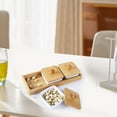 thumbnail image 1 of Plateau de Service pour Collations, Plateau d'Apéritif pour Bonbons, Biscuits, Fruits 3 Compartiments, 1 of 6