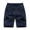 thumbnail image 1 of PEASKJP Shorts pour Hommes à Enfiler Coupe Décontractée Confort Extensible Shorts Courts avec Poche, Noir G, 1 of 4