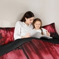 thumbnail image 5 of Feelyou Jungle Nature Scenery Queen Comforter Set for Adult, Red Natural Pine Tree Bedding Sets, Countryside Reversible Bedding Comforter Set, Ultra Soft Home Decor, 3-Piece, 5 of 8