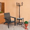 thumbnail image 2 of Patiojoy 3PCS Patio Adirondack Chair Side Table Set Solid Wood Garden Deck Bistro Set Classic Furniture Chair Set Black, 2 of 10