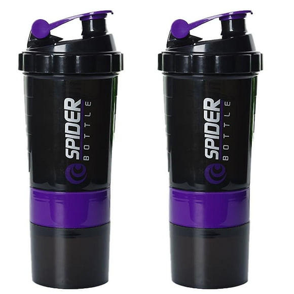 Protein Shaker Bottles for Protein Mixes With Shake Ball,Dish washer Safe Blender Shaker Bottles-Purple