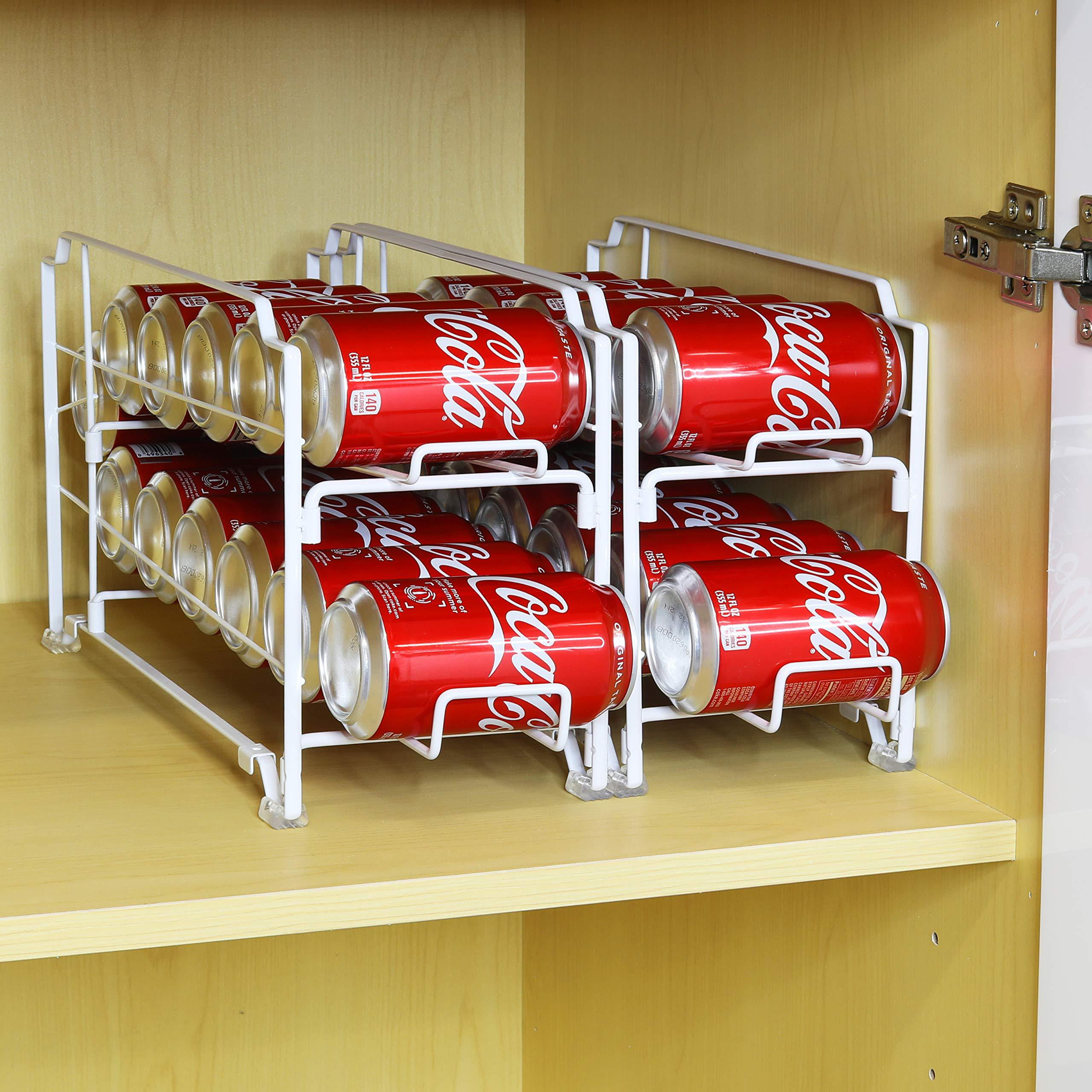 2 Pack - Simple Houseware Stackable Beverage Soda Can Dispenser Organizer  Rack, Bronze - Walmart.com