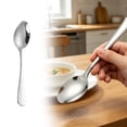 thumbnail image 2 of Silver Dinner Spoon,Stainless Steel Soup Spoons,Premium Food Grade Table Spoon,Heavy Duty Metal Tablespoon,Silverware Spoons for Home Kitchen Restaurant Dinner,Dishwasher Safe(5.5"), 2 of 6