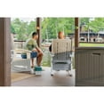 thumbnail image 3 of Suncast Rocking Chair with Storage for Outdoor Patio – 7 gal. Resin Seat, Dove Gray/Ice Cube, 3 of 9
