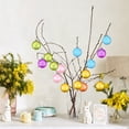 thumbnail image 5 of QuanTara Easter Spring Hanging Ornaments, 12 Pack 1.97in Multicolor Plastic Ball Decorations, Small Decorative Balls for Home Party Tree Door Wall Decor, 5 of 6