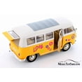 thumbnail image 5 of 1963 Volkswagen Classical T1 Bus with Love/Peace Decals, Yellow - Welly 22095A1/A3D - 1/24 scale Diecast Model Toy Car (Brand New but NO BOX), 5 of 5