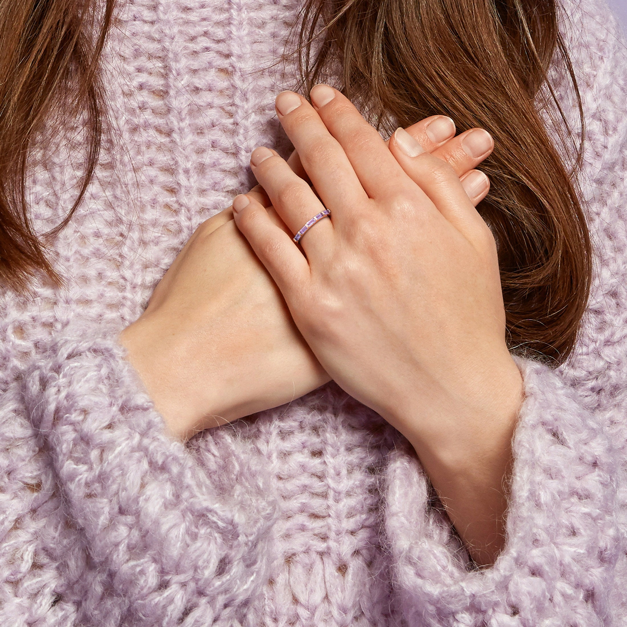 Everly Women's Amethyst 10k Rose Gold Ring