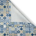 thumbnail image 4 of Ambesonne Yellow and Blue Valance Pack of 2, Mosaic Azulejo, 54"X18", Violet Blue Mustard, 4 of 5