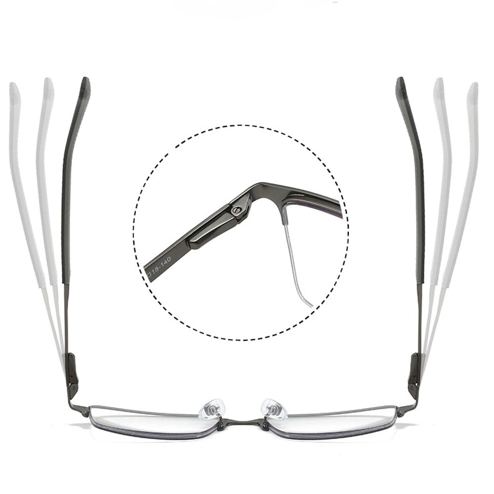 Men Photochromic Gray Business Reading Glasses 1.50, Gunmetal Metal Spring Hinge Progressive Readers +1.50 Strength